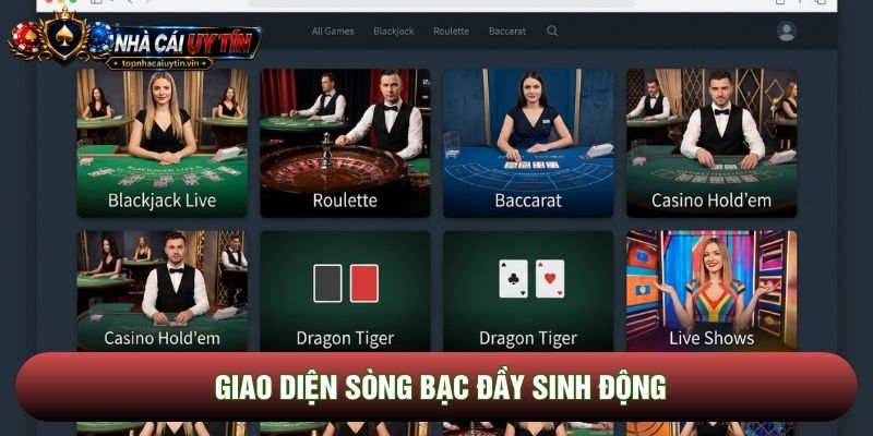 Giao diện sòng bạc đầy sinh động Giao diện sòng bạc đầy sinh động
